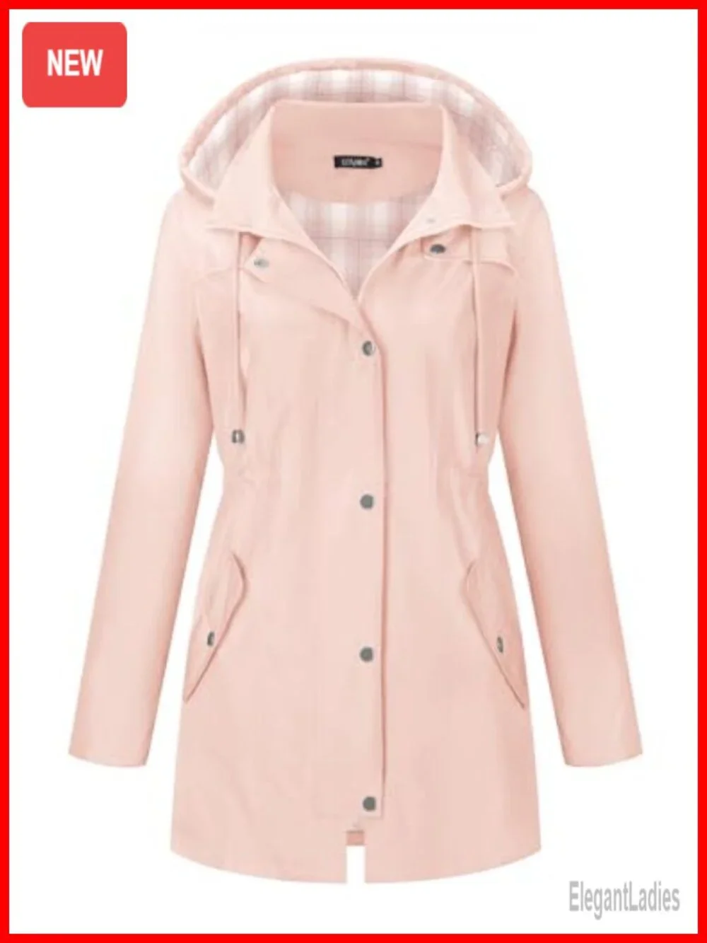 Women's Waterproof Raincoat Hooded Lightweight Jacket